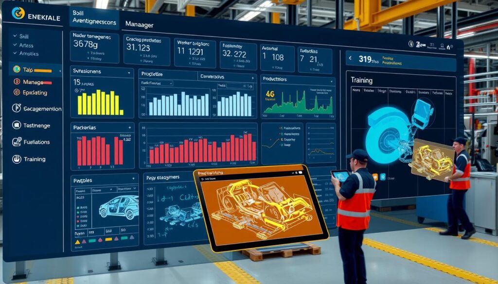 Digital workforce management system for electric vehicle production line
